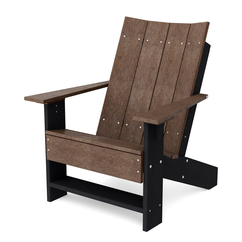 Contemporary Adirondack Chair, Tudor Brown/Black