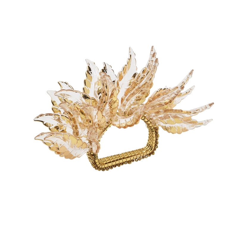 Gilded Leaves Napkin Ring