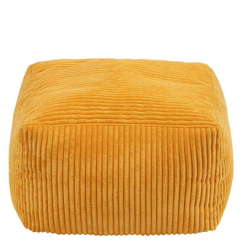Soul 40Cm Square Pouffe Ottoman, Ochre Yellow