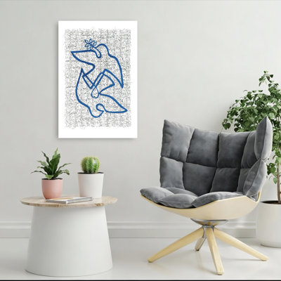 Peace Doves Of Knowledge Contemporary Bird Wall Art Print