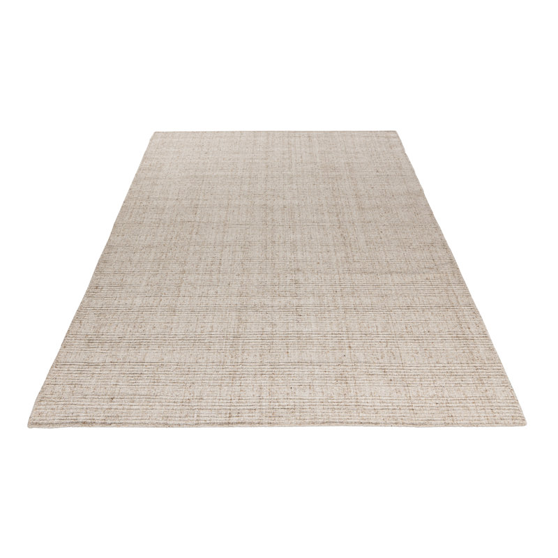 Jarven Wool Hand Woven Area Rug, Ivory, Rectangular 80 x 150cm
