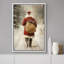 «Santa Claus Walking in Winter Road», impression sur toile-107118532-107118535