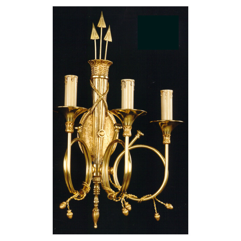 Cranford Candle Wall Light, French Gold