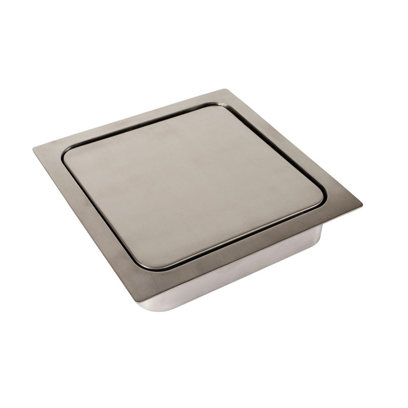 Sugatsune Trash Chute & Grommet With Soft Close - AD-KH015-HL, Satin Finish