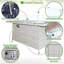 Malta Rattan 10 Seat Firepit U-Shape Sofa Set in Sandy White with Deep Purple Cushions