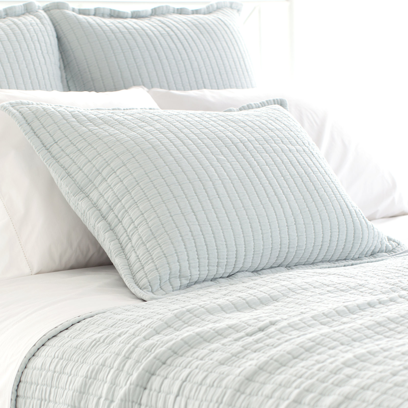 Boyfriend Cotton Shams, Standard, Sky