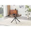 Table de salle à manger ronde pliable pour les petits espaces - Matériau en bois aggloméré, pour la salle à manger, le salon de thé et le café (noyer foncé, 1 table)-281212542