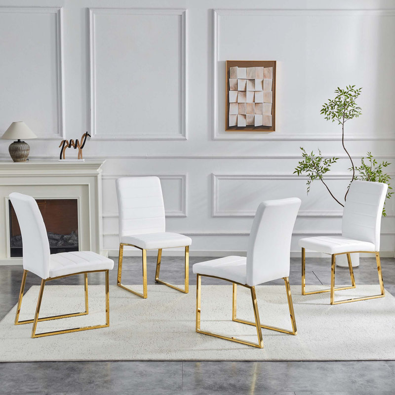Ensemble de chaises de salle à manger robustes, Blanc