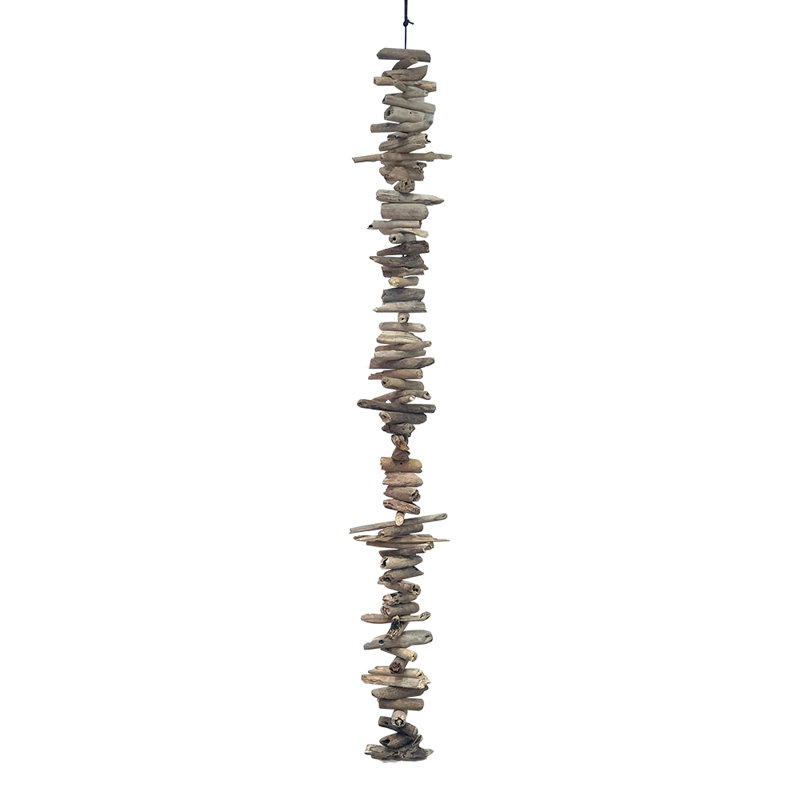 Hand Woven Wood Wall Hanging, 157.5cm H x 12.5cm W x 12.5cm D