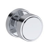 Vashon Full Dummy Knob with Recessed Round Rose in Lifetime (PVD) Satin Brass