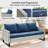 Ingvald 74.4'' Wide Outdoor Rectangle Patio Sofa with Cushions-706346956