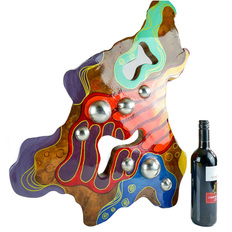Handmade Abstract Wall Decor on Solid Wood