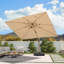 Porte-parapluies d'extérieur en porte-à-faux rectangulaire en bois 9 pi x 12 pi AlumInum, beige-1386274971-1390990170