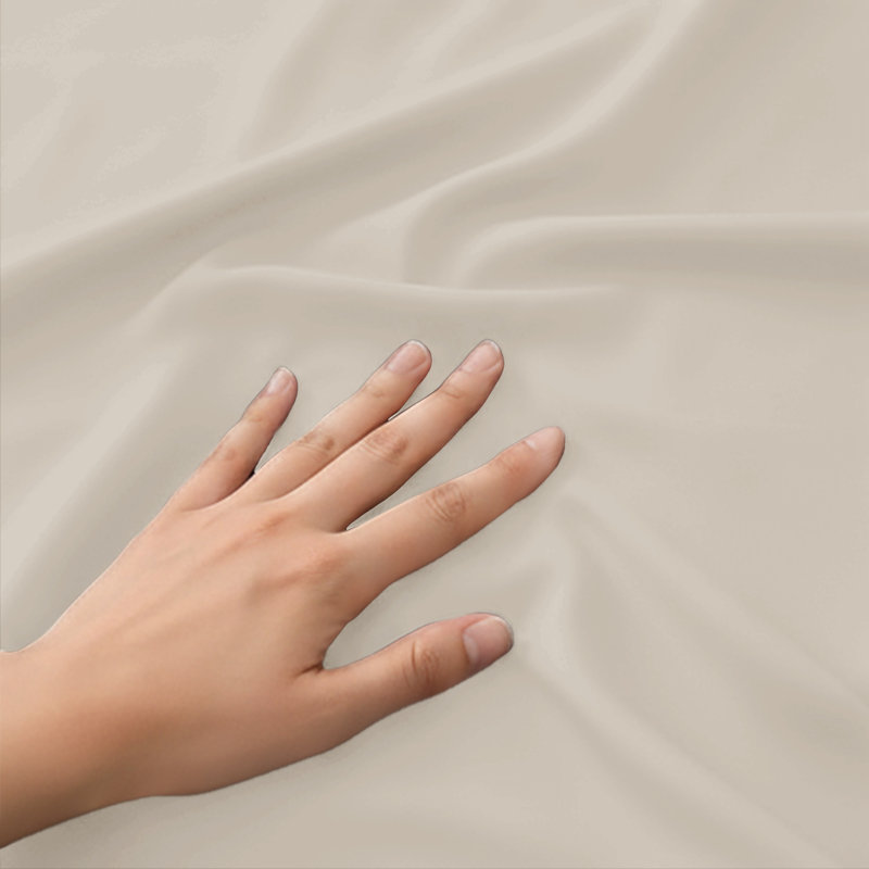 Cotton Blend Standard Flat Sheet, Cream, Double (4'6)