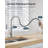 Sleek Pull Down Single Handle Kitchen Faucet, 18 Inch High Brushed Nickel Kitchen Faucet With Pull Down Sprayer