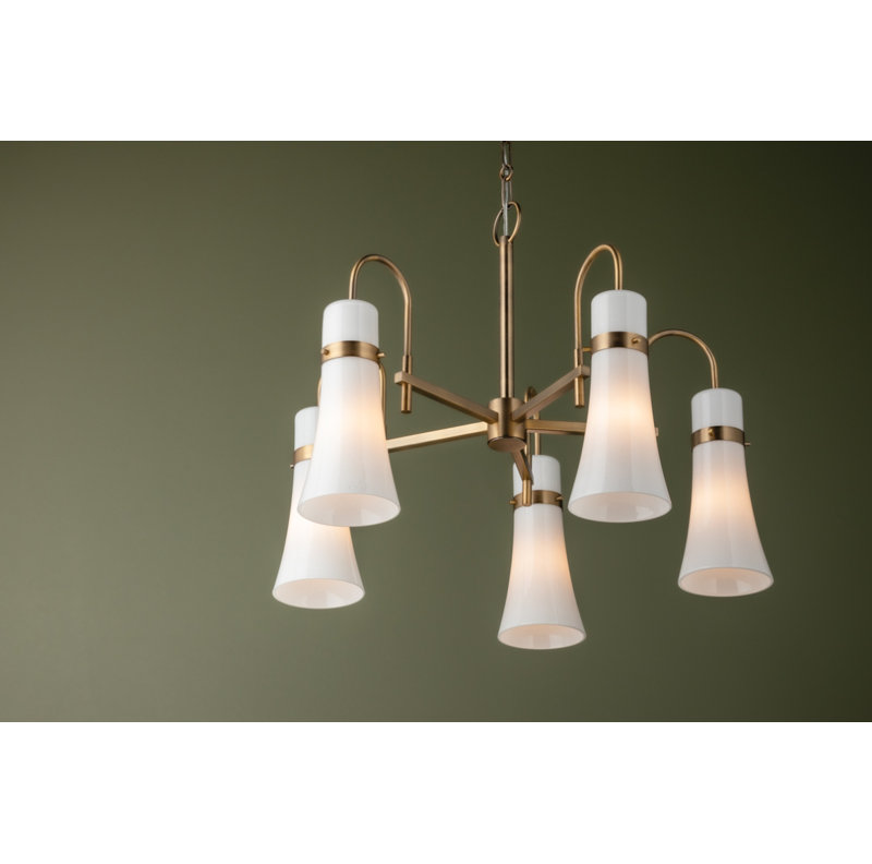 Lustre 5 lumières érable