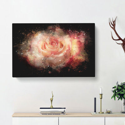 Pink Tipped Roses - Wrapped Canvas