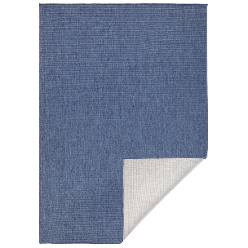 Miami Flatweave Blue Rug, Rectangle 80cm x 150cm