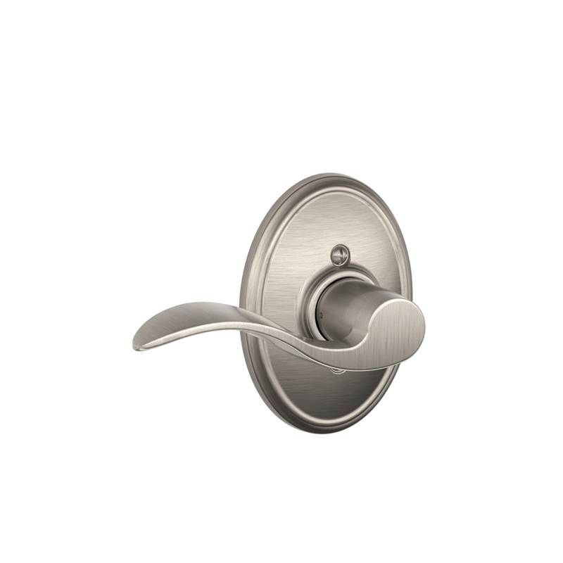 Accent Lever with Wakefield Trim Non-Turning Lock, Satin Nickel, Left Hand