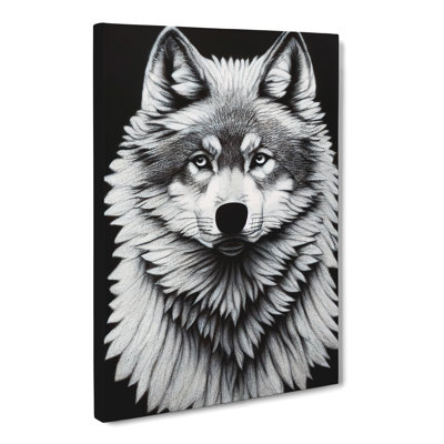CAN-V0523-2909X Wolf Chalk - Wrapped Canvas Print