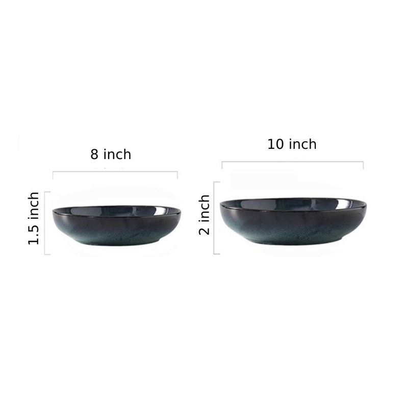 Orren Ellis Myrel Porcelain Platter, Green