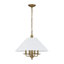 4 - Suspension conique contemporaine en tissu clair