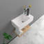 Lavabo de salle de bain mural rectangulaire en céramique blanche 18 "x 10" pour petites salles de bain