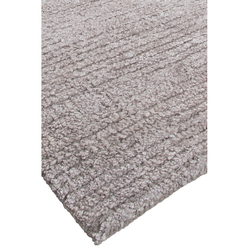 Tapis gris fait à la main Miles, Rectangle de 10 pi x 14 pi