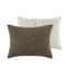 Édredon simple en chenille tricoté gaufré, 100%, 2 taies décoratives, réversible, lavable à la machine et bourre de taie décorative, dossier, lavable, mélange brun-grisâtre