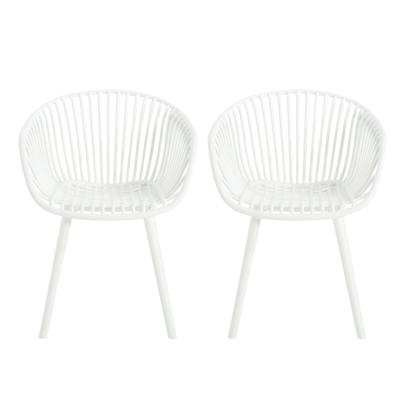 Chaise Mykonos (ensemble de 2), Blanc