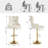 Kenetra Swivel Upholstered Adjustable Height Counter Stool with Metal Frame-1893652854