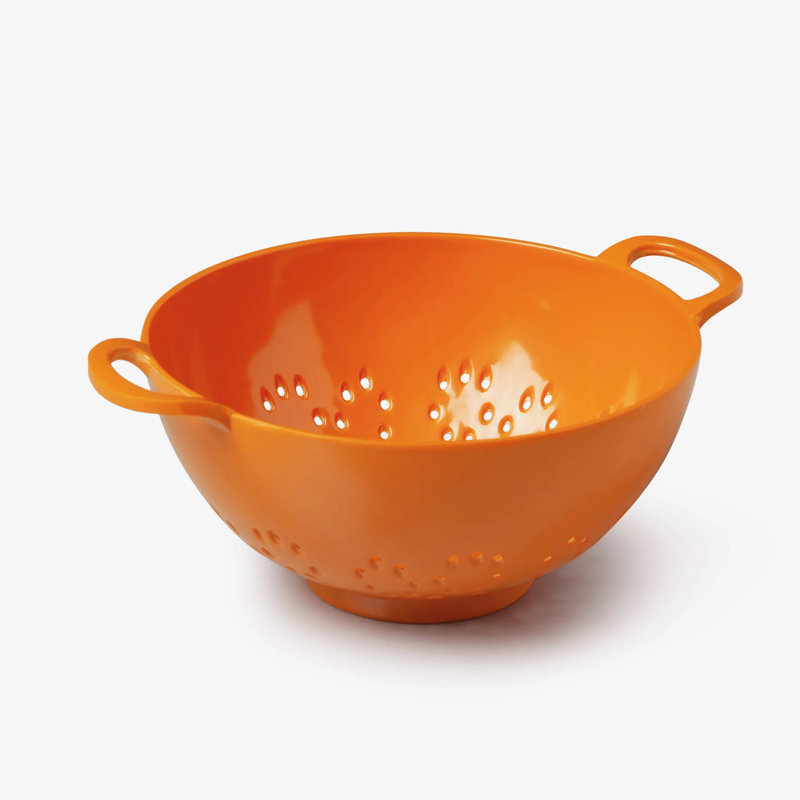 Premium Melamine Colander, Small 15cm, Neon Orange