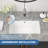Modern Ceramic Undermount Bathroom Vessel Sink With Overflow, Rectangular Design For Vanity