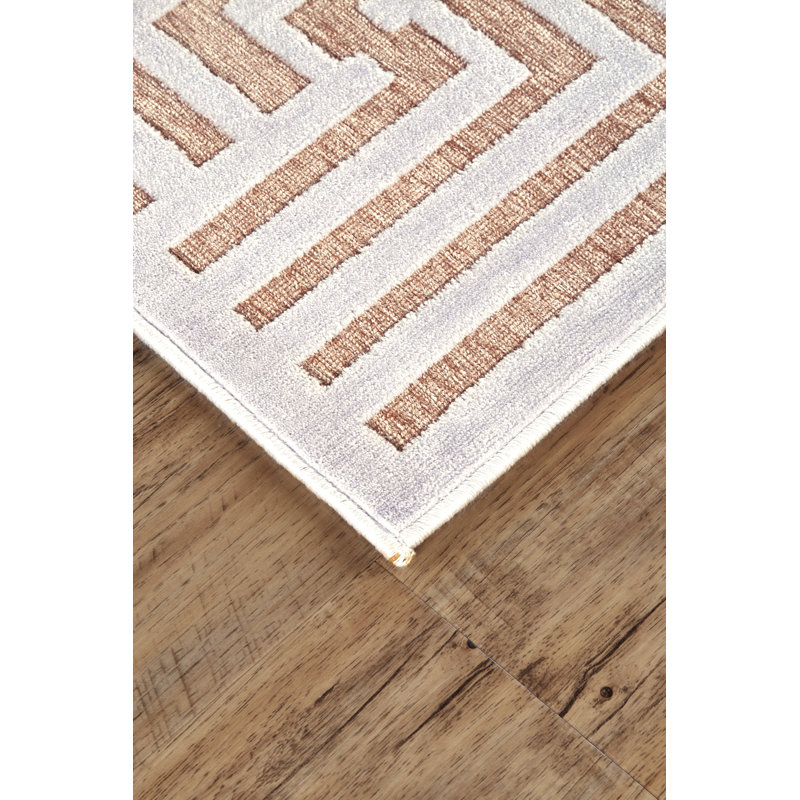 Tapis rosé / blanc Ewald, Rectangle 9'8" x 12'7"