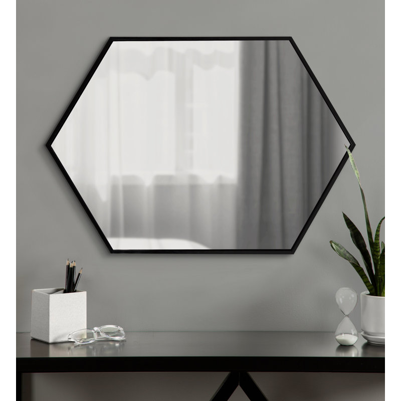 Breckler Metal Mirror, Black, 31" x 22"