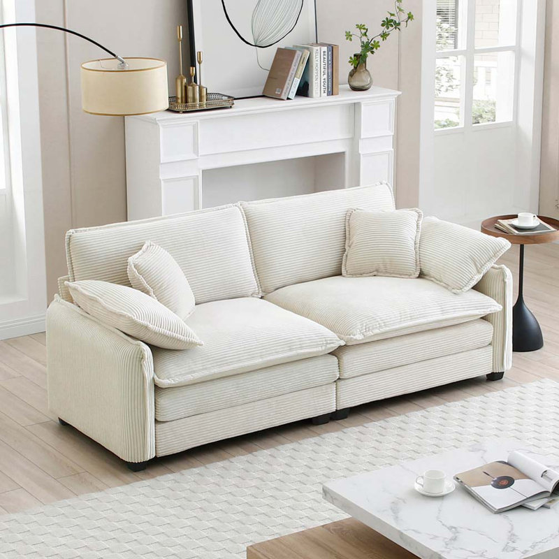 Canapé 2 places Corduroy, Beige