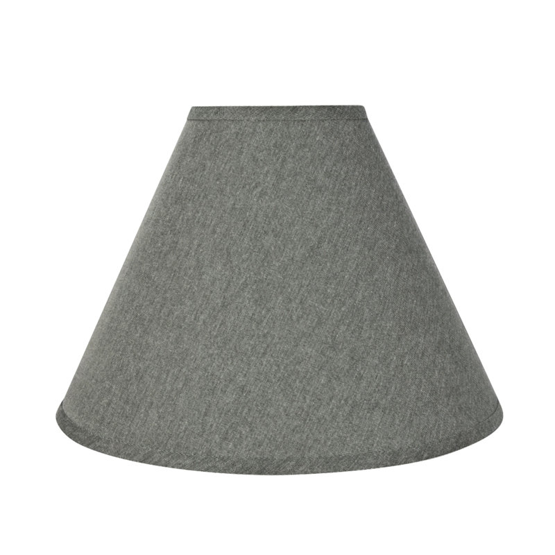 Abat-jour empire en tissu jacquard texturé (araignée), H 12 po x l 16 po x P 6 po, Gris