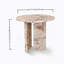 Table basse en marbre naturel rose, petit accent de salon, pierre véritable avec veines uniques-312194112-303793960