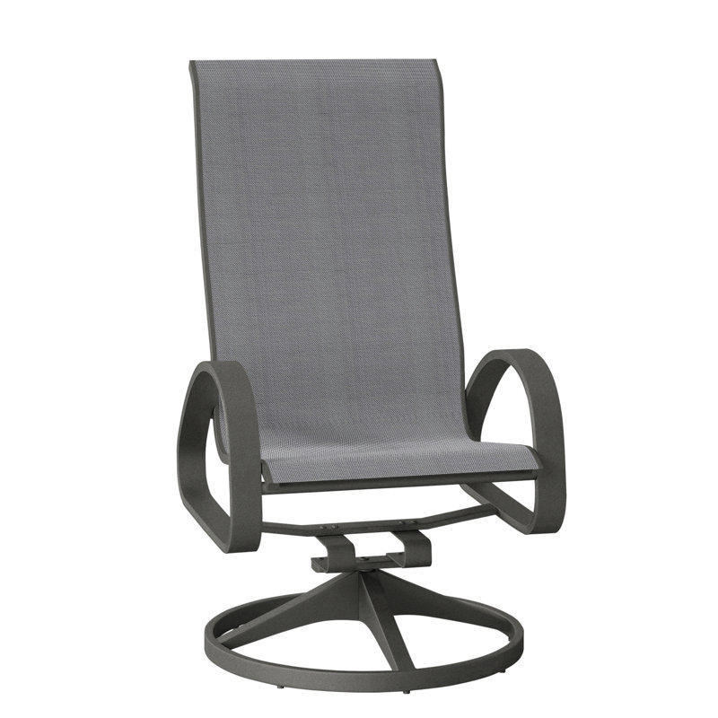 Fauteuil de patio pivotant Hiraku, Beacon taupe Sunbrella®, Graphite texturé