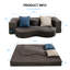 Grand canapé-lit pliant avec mousse à mémoire de forme - similicuir, chaise longue, aucun assemblage requis-272487945