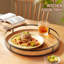 Plateau de service rond en bois avec poignée en métal - Plateau décoratif rustique pour la maison, table basse, cuisine et table de salle à manger-1315185142