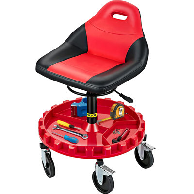 Rolling Gear Seat, 300LBS Capacity, 18"-23" Height Adjustable, Mobile