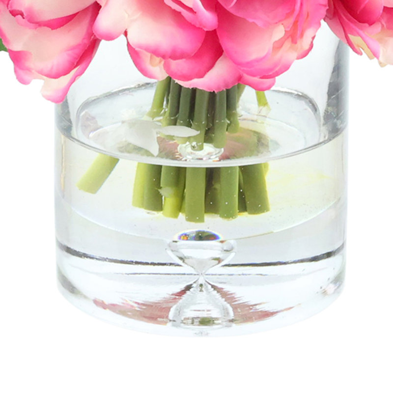 Peonies, Tulips and Hydrangeas in Glass Vase