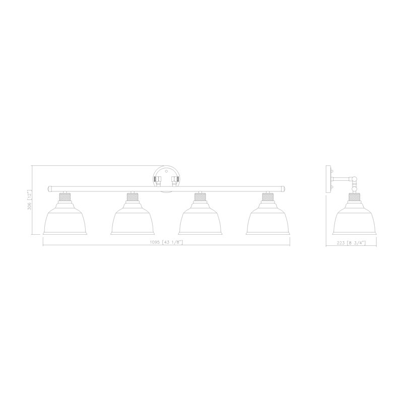 Hednesford 4 - Light Vanity Light