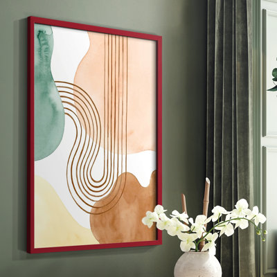 «Spring Shapes II», reproduction encadrée - bois massif