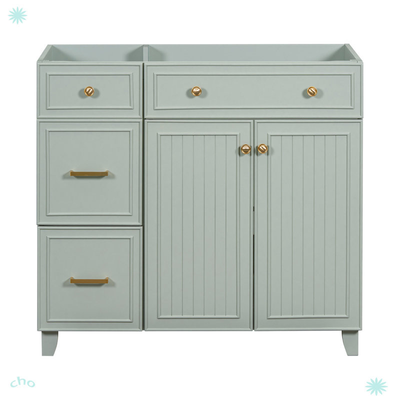 Meuble-lavabo 36 po (lavabo non inclus), Vert