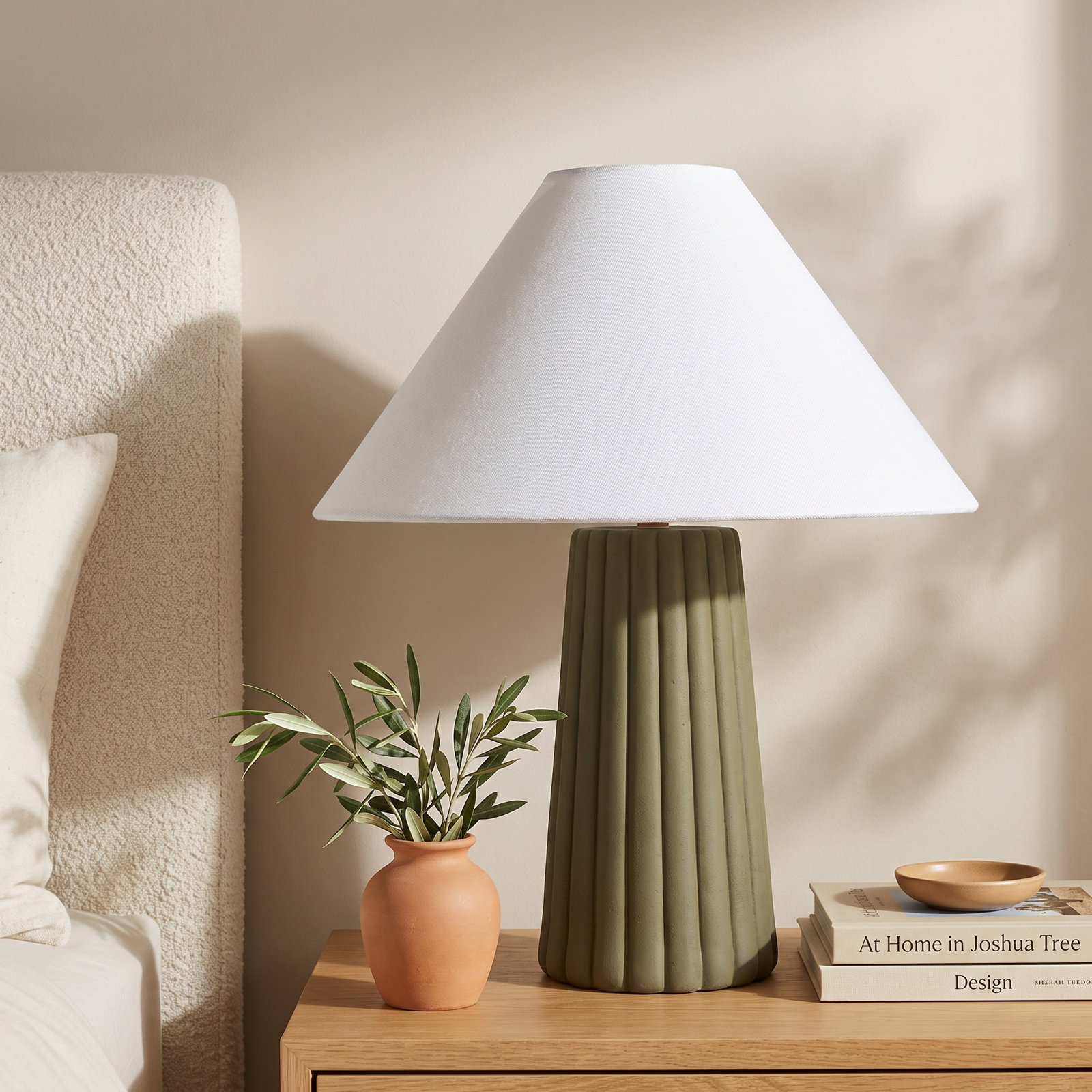 Ceramic Table Lamp, Green