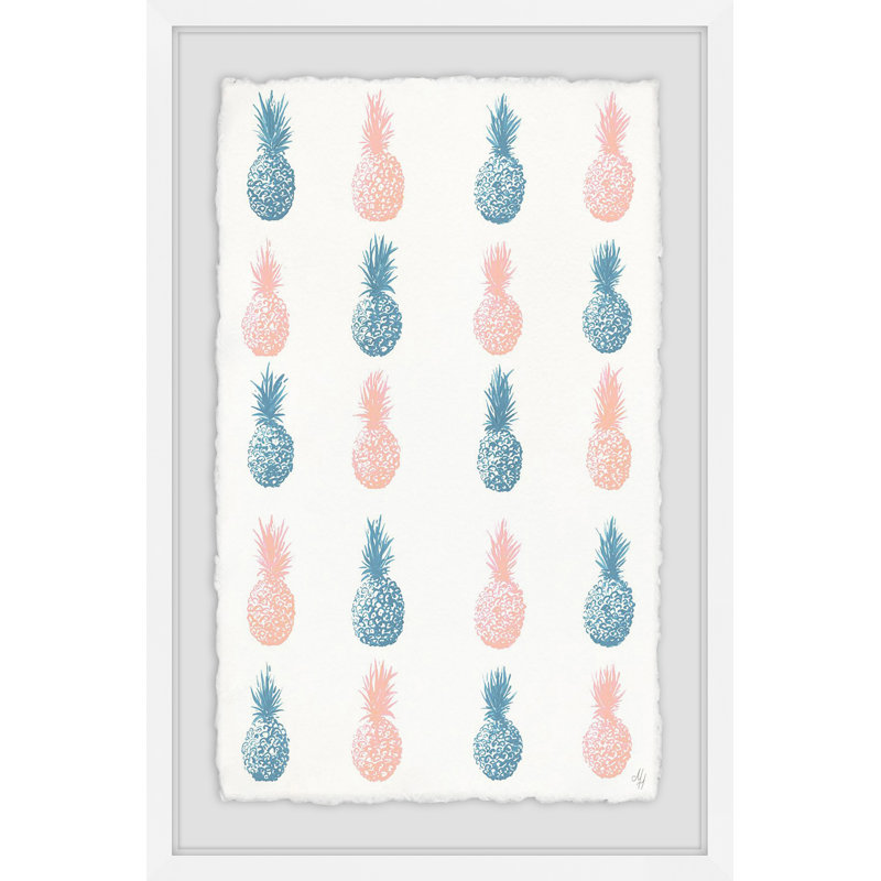 Adinel «Pineapple», reproduction encadrée, H 30 po x l 20 po x P 1,5 po