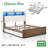Bed Frame With Led Bookcase Headboard-163853666