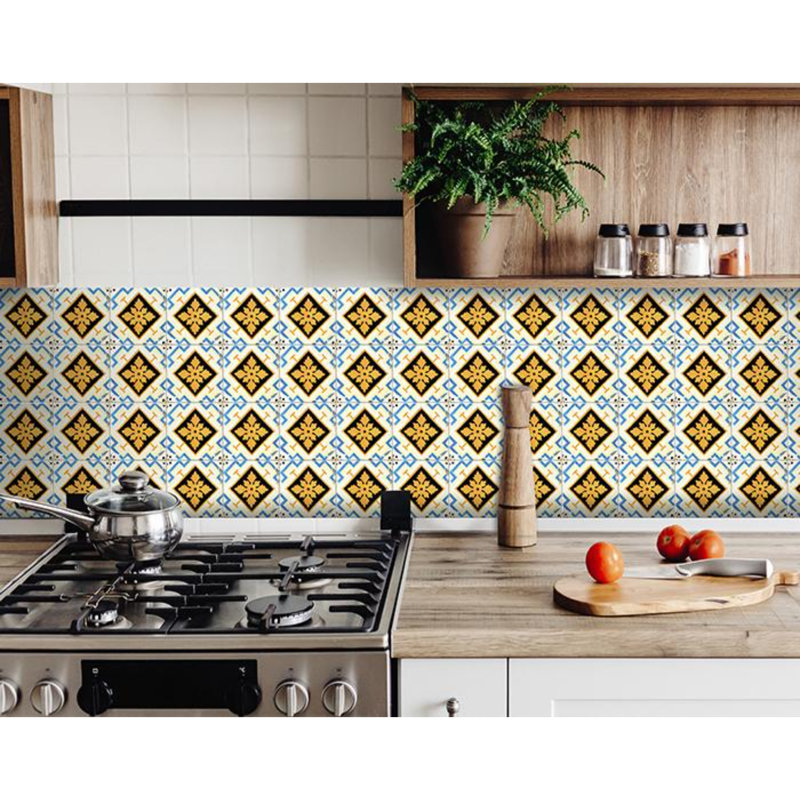 Vinyl Peel and Stick Tile Decals, 8"H x 8"W